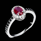 Каблучка. Натуральний рубін і шпінель. Срібло 925., фото 2
