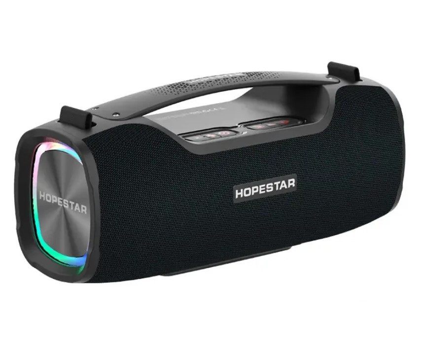 Стерео-динамік колонка Hopestar A6X із захистом від вологи IPX6, Bluetooth і підсвіткою Чорний, фото 1