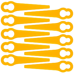 Леза пластикові до тримера 9 см 10 шт Powermat PM1136 комплект змінних лез для тримера