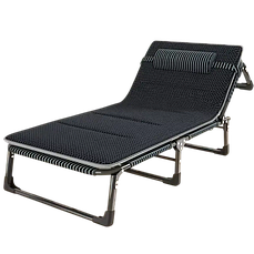 Розкладне ліжко-розкладачка з подушкою LEOBRO темна смужка (FB-S02-PM), навантаження 150 кг