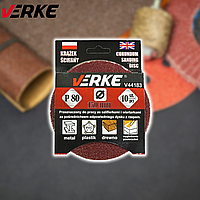 Набір абразивних дисків VERKE V44183 10 шт., 150 мм, P80, Липучка