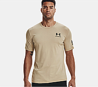 Мужская футболка Under Armour New Freedom Flag Marine Od Green/Desert Sand, Размер L, фото 8