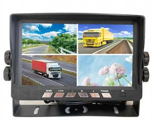 Професійний 7-дюймовий HD монітор з підтримкою 4 камер для вантажного та спецтранспорту (1024×600)