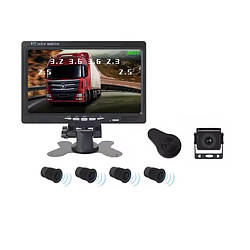 Інтелектуальна система паркування для вантажних авто з 7” AHD монітором, камерою 140° та 4 парктроніками