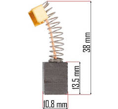 Щітки для відбійного молотка 38×10,8×6,8 мм Powermat PM-MW-2600M графітові для перфератора
