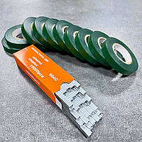 Стрічка і скоби для садового степлера набір 10 рулонів стрічки і 10000 скоб, стрічка зелена до садового степлера