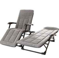 Розкладне крісло ліжко з подушкою LEOBRO Сіре FCB-S08