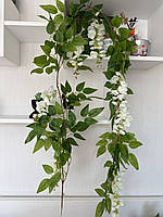 Штучна ліана гліцинії, преміум якість ( біла , 180 см ), фото 5