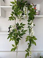 Штучна ліана гліцинії, преміум якість ( біла , 180 см ), фото 3