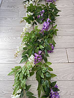 Штучна ліана гліцинії, преміум якість ( бузкова , 180 см ), фото 9