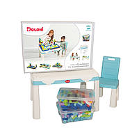 Дитячий набір "Граєм і вчимося" 04660/7 у наборі стіл, стілець, конструктор