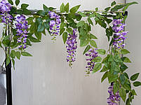 Штучна ліана гліцинії, преміум якість ( бузкова , 180 см ), фото 7