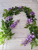 Штучна ліана гліцинії, преміум якість ( бузкова , 180 см ), фото 4