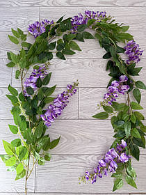 Штучна ліана гліцинії, преміум якість ( бузкова , 180 см )