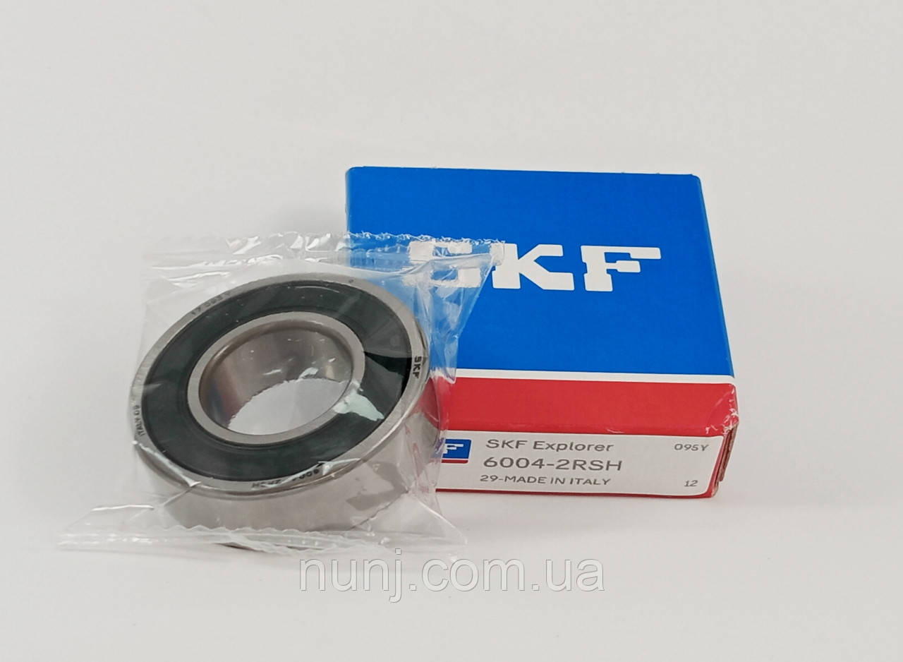 Підшипник 6004-2RS SKF (180104) розміри: 20*42*12 кульковий радіальний закритий, фото 1