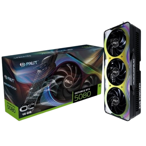 Відеокарта GeForce RTX 5080 16GB Palit GameRock OC (NE75080T19T2-GB2030G) Б/В