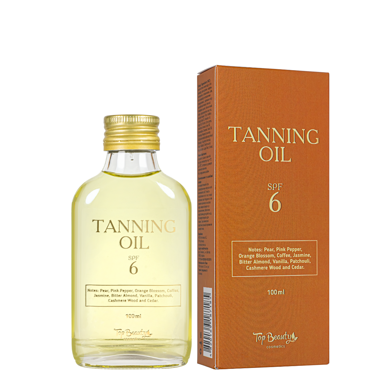 Олія для засмаги парфумована з SPF6 Top Beauty, 100 мл, фото 1