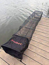 Рибальський садок Feima 50×40 см, довжина 3 м, 5 кілець, квадратний, прогумований