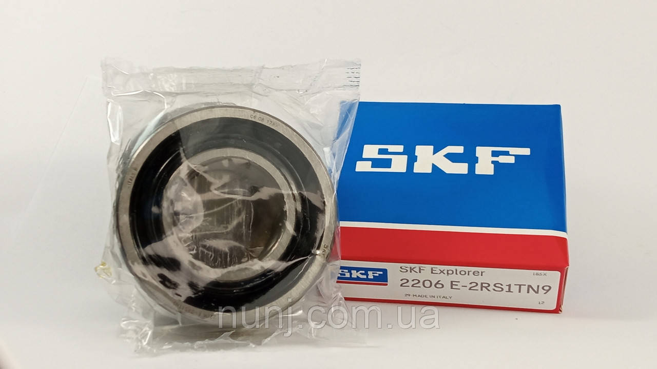 Підшипник 2206-E-2RS1TN9 SKF (1506-2RS) розміри: 30*62*20 кульковий радіальний закритий, фото 1