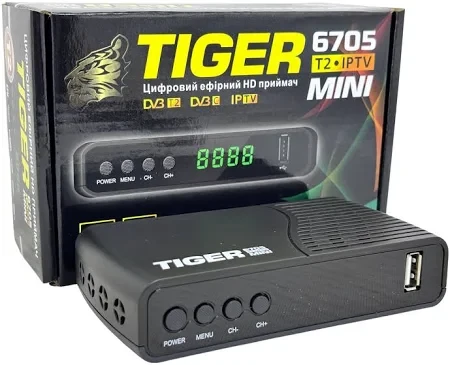 Цифровий ефірний ресивер TIGER T2 6705 IPTV Mini