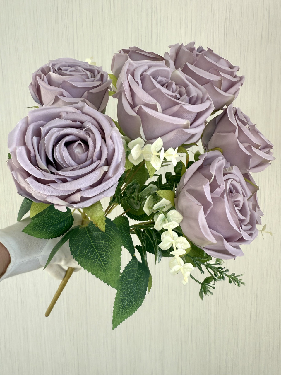 Штучний букет троянд, преміум якість ( лавандова , 45 см ), фото 1