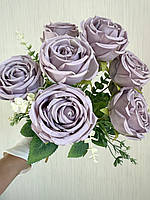 Штучний букет троянд, преміум якість ( лавандова , 45 см ), фото 5