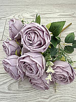 Штучний букет троянд, преміум якість ( лавандова , 45 см ), фото 7