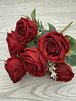 Штучний букет троянд, преміум якість ( червона , 45 см ), фото 6