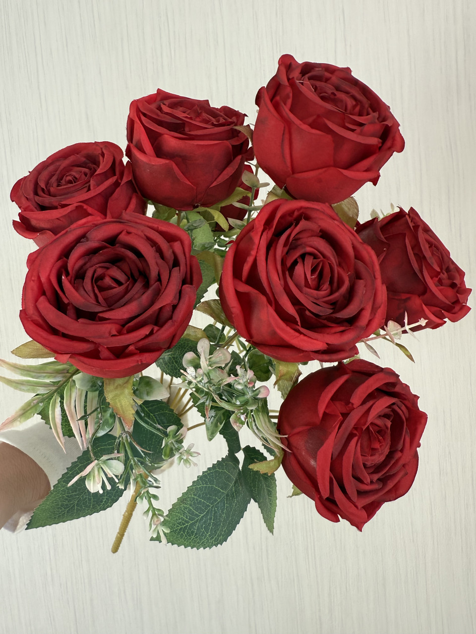 Штучний букет троянд, преміум якість ( червона , 45 см ), фото 1