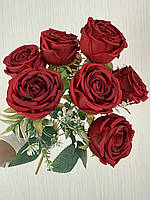 Штучний букет троянд, преміум якість ( червона , 45 см ), фото 4