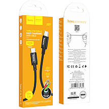 PD кабель Hoco X89 Wind 60W Type-C to Type-C 1m, Чорний (206), фото 4