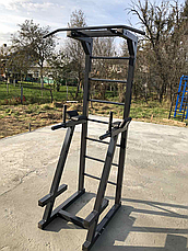 Турнік + прес + бруси шведська стінка 60х60 мм KZ-809 Чорний Спортивні стінки і турніки для будинку розбірна, фото 5