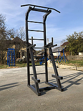 Турнік + прес + бруси шведська стінка 60х60 мм KZ-809 Чорний Спортивні стінки і турніки для будинку розбірна, фото 4