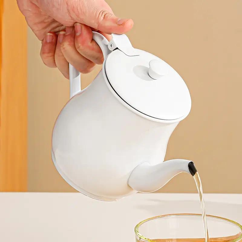 Чайник з нержавіючої сталі 200 мл Білий для чаю та кави залізний для газової плити з ручкою і кришкою