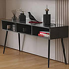 Тумба під телевізор Кентуккі Ferrum-decor 45x139x38 Чорний метал ДСП Сосна Кембра 16 мм (FRD-106728)