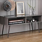 Тумба під ТВ Невада Ferrum-decor 45x100x38 Чорний метал ДСП Сосна Кембра 16 мм (FRD-106720)