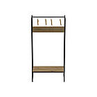 Вішалка модульна підлогова Ferrum-decor Треліс 12 180x90x38 чорний ДСП Дуб Артізан 16мм (FRD-104309)