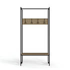 Вішалка модульна підлогова Ferrum-decor Треліс 12 180x90x38 чорний ДСП Дуб Сонома 16мм (FRD-104310)