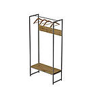 Вішалка модульна підлогова Ferrum-decor Треліс 12 180x90x38 сірий ДСП Дуб Артізан 16мм (FRD-104321)