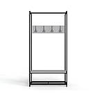 Вішалка модульна підлогова Ferrum-decor Треліс 13 180x90x38 чорний ДСП Білий 16мм (FRD-104325)