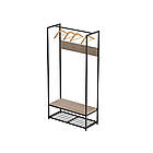 Вішалка модульна підлогова Треліс 13 180x90x38 чорний ДСП Дуб Сан-Марино 16мм FRD-104326