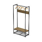 Вішалка модульна підлогова Ferrum-decor Треліс 13 180x90x38 чорний ДСП Дуб Артізан 16мм (FRD-104327)