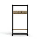 Вішалка модульна підлогова Ferrum-decor Треліс 13 180x90x38 чорний ДСП Дуб Сонома 16мм (FRD-104328)