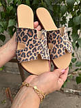 Жіночі шкіряні шльопанці відкриті на низькому ходу HM-0506, фото 8
