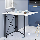 Стіл-книга трансформер Оріон 1 Ferrum-decor 750x810x730 Чорний метал ДСП Білий 16 мм (FRD-104597)