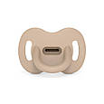 Пустушка силіконова фізіологічна, 0-6 місяців, "Colour Essence"/бежева, фото 2