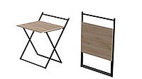 Стіл трансформер Компакт 1 750x790x720 Чорний метал ДСП Дуб Сан-Марино 16мм FRD-104677