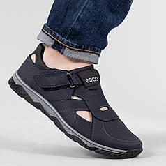 Сандалі чоловічі шкіряні з закритим передом (С 11 сині)