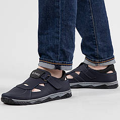 Сандалі чоловічі сині класичні з шкіри (С 11 сині)