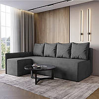 Кутовий диван ортопедичний iSmart MORRO Maxi єврокнижка 205x149 см (матрац Gold) графіт Laura 15 (ISM-051367)